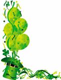 St Patricks Day Balloons with Confetti Illustration