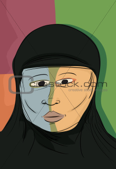 Abstract Muslim Woman