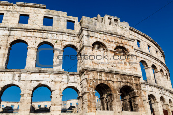 Ancient Roman Amphitheater in Pula, Istria, Croatia