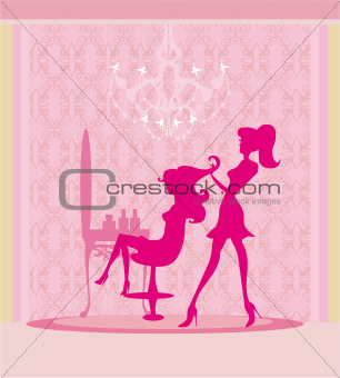 Young lady in beauty salon
