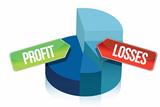 profit and losses pie chart