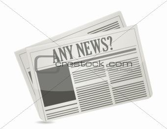 newspapers with headline "Any News"