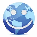 smiling Earth globe
