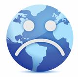 sad Earth globe