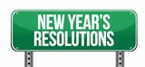 sign announcing 'New Year's Resolutions'