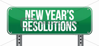 sign announcing 'New Year's Resolutions'
