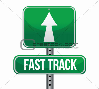 roadsign with a fast track concept