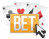 bet button and cursor
