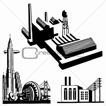 Vector Building and Skyline Graphics
