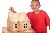 Boy builds popsicle house