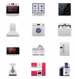Vector domestic appliances set. Part 1