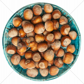 Plate of hazelnuts 
