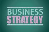 business strategy written on a blackboard