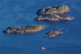Rocky islands in norwegian sea
