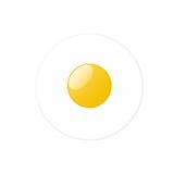 Fried eggs isolated 