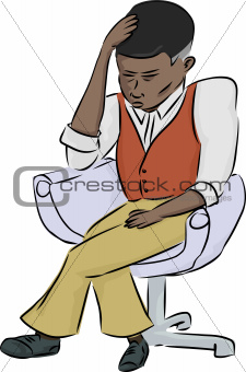 Exhausted Black Man