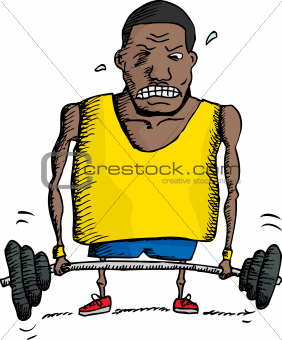 Struggling Weightlifter