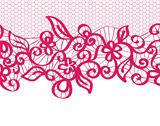 seamless vector red lace