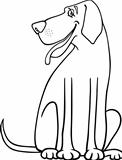 great dane dog cartoon for coloring