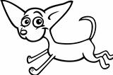 running chihuahua cartoon for coloring
