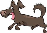 running little dog cartoon illustration