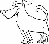 cute dog cartoon for coloring book