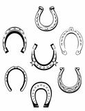 Set of horseshoe icons