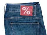 Jeans with Sale Symbol