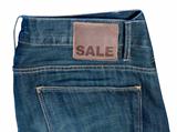 Jeans with Sale Sign