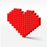 pixel heart perspective