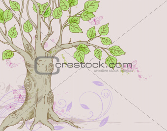 Background with tree