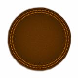 Round Leather Badge