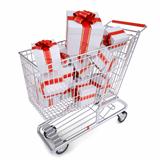 Cart with gifts