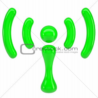 Green sign wi-fi