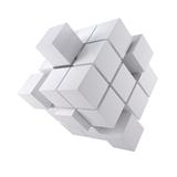 Abstract white cube