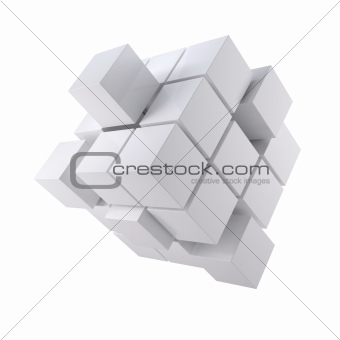 Abstract white cube