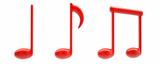 Red musical signs
