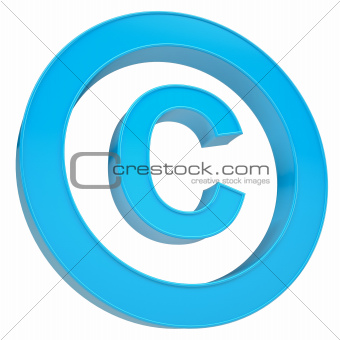 Blue sign copyright