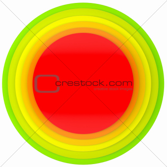 Button of colored discs