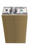 stack of one hundred dollar bills