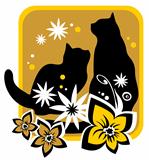 cats and flowers