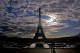 Backlit Eiffel Tower