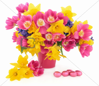 Easter Flowers and Eggs