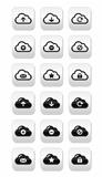 Cloud vector buttons set for web