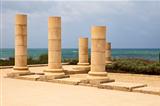 Stone Pillars At Caesaria