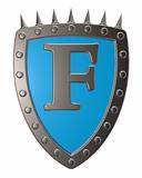 shield with letter f