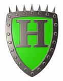 shield with letter h