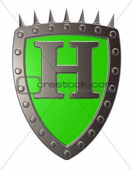 shield with letter h