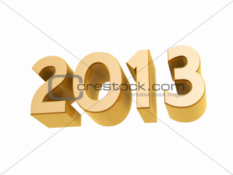 2013 new year golden symbol