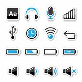 Electronic device / Computer software icons set as labels
